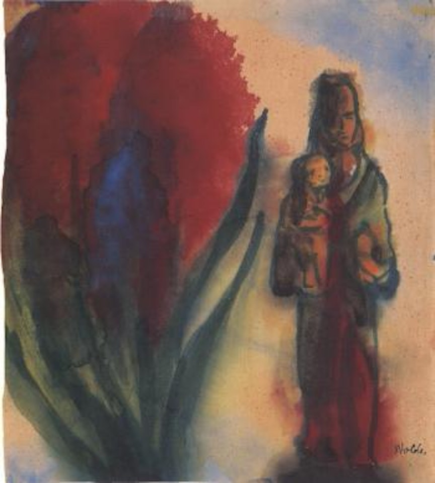 Madonna with red hyacinth by Emil Nolde
