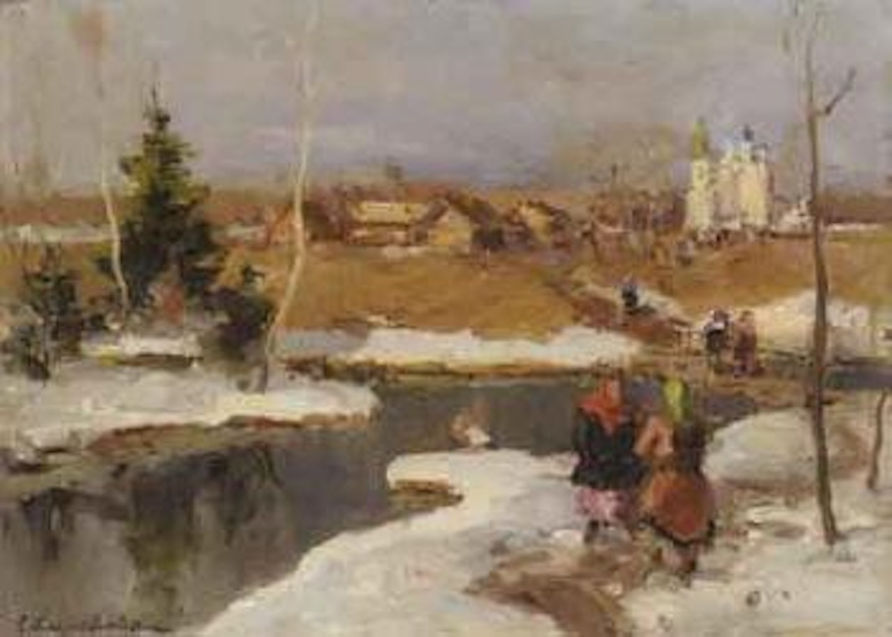 Spring thaw by Georgij Aleksandrovic Lapschin