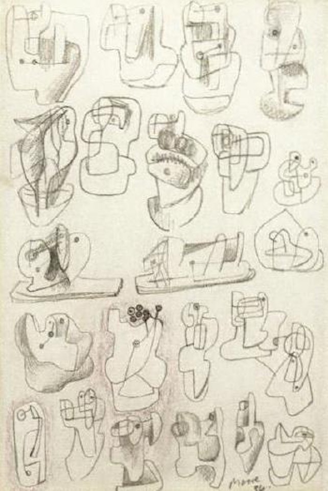 Ideas for sculpture by Henry Moore