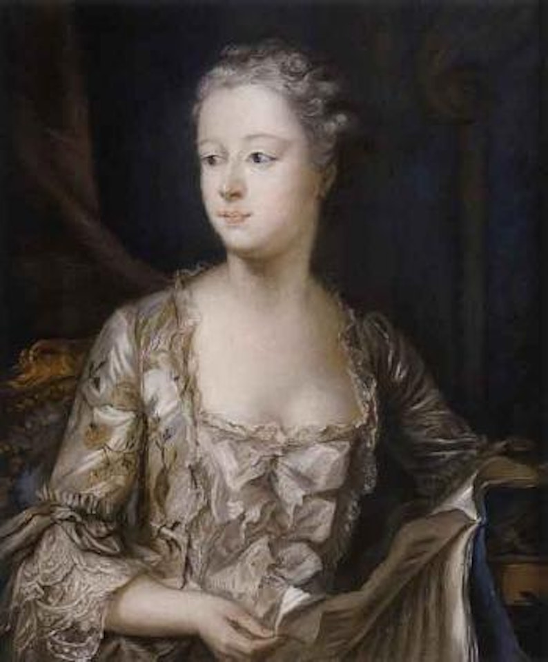 Portrait of Madame de Pompadour. Portrait of Louis de France by Maurice Quentin de la Tour