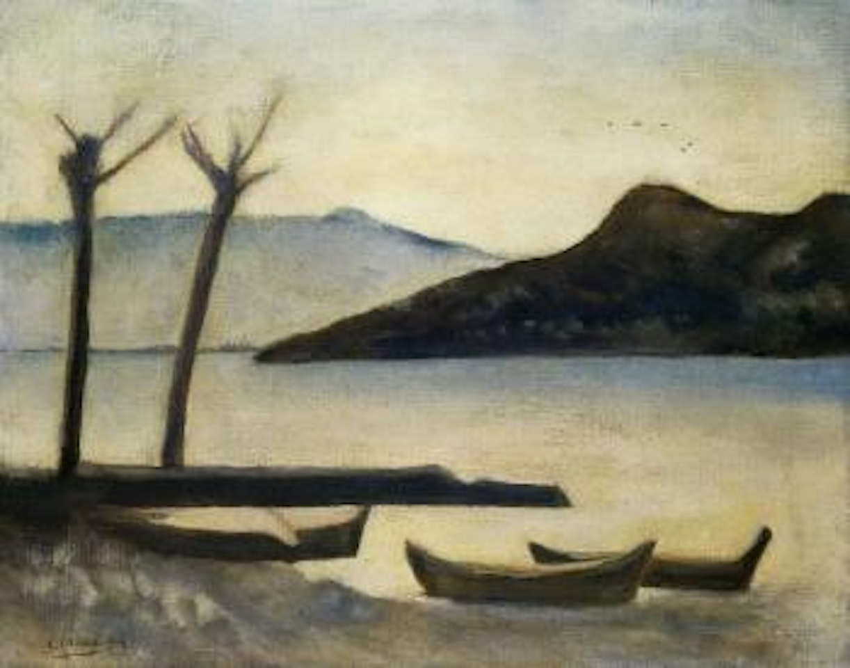 Lake in Corenno by Carlo Carra
