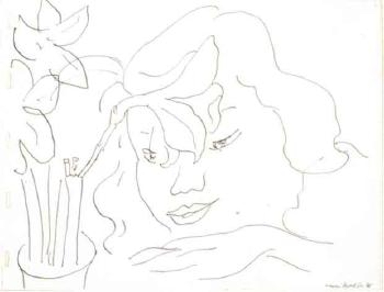 Jeune fille aux amaryllis by Henri Matisse