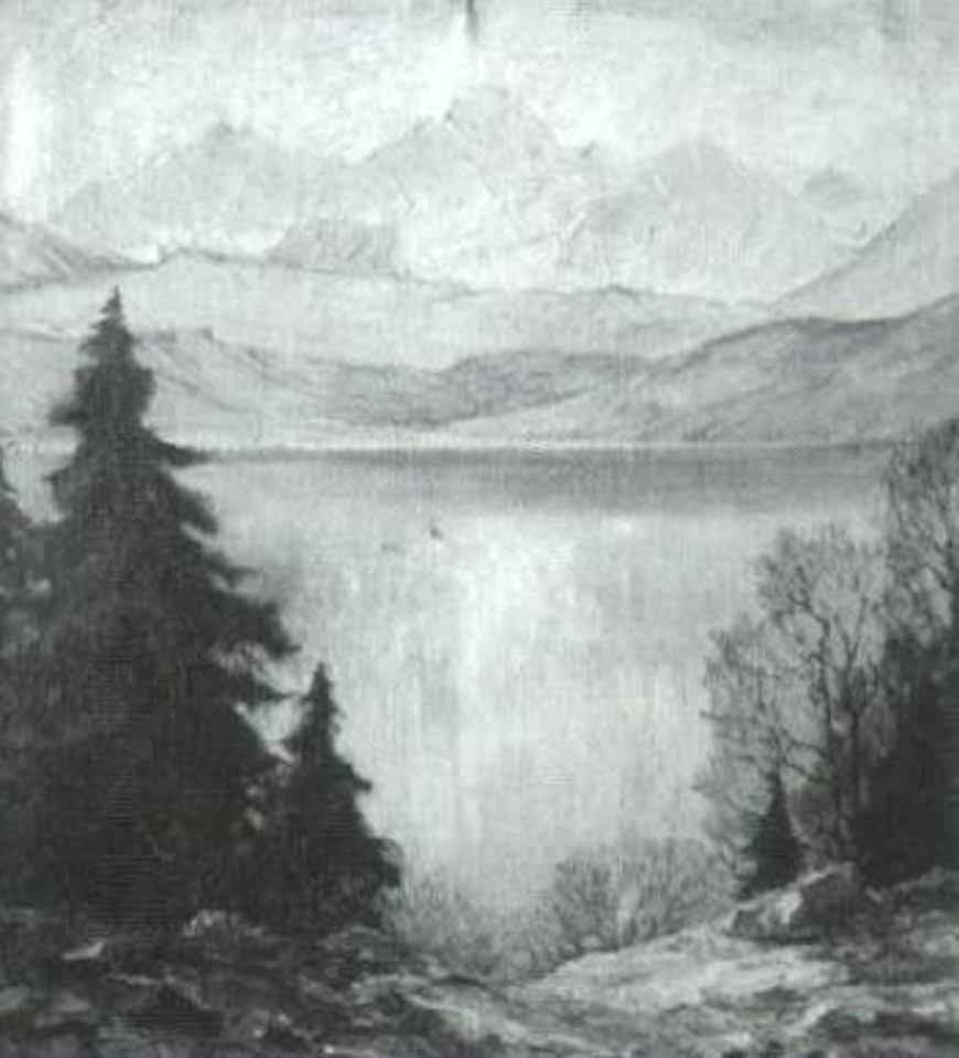 Mountain lake by Otto Pippel