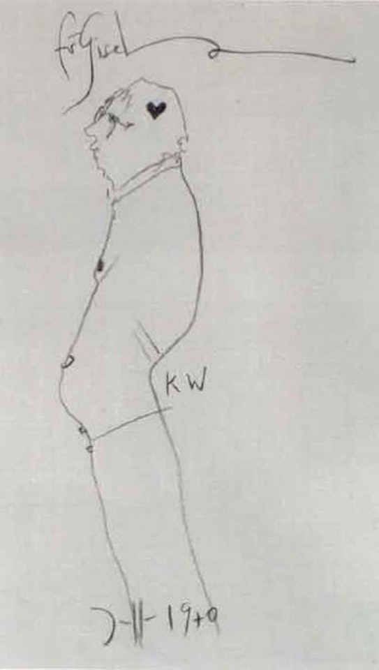 Self portrait for Gisela by Horst Janssen