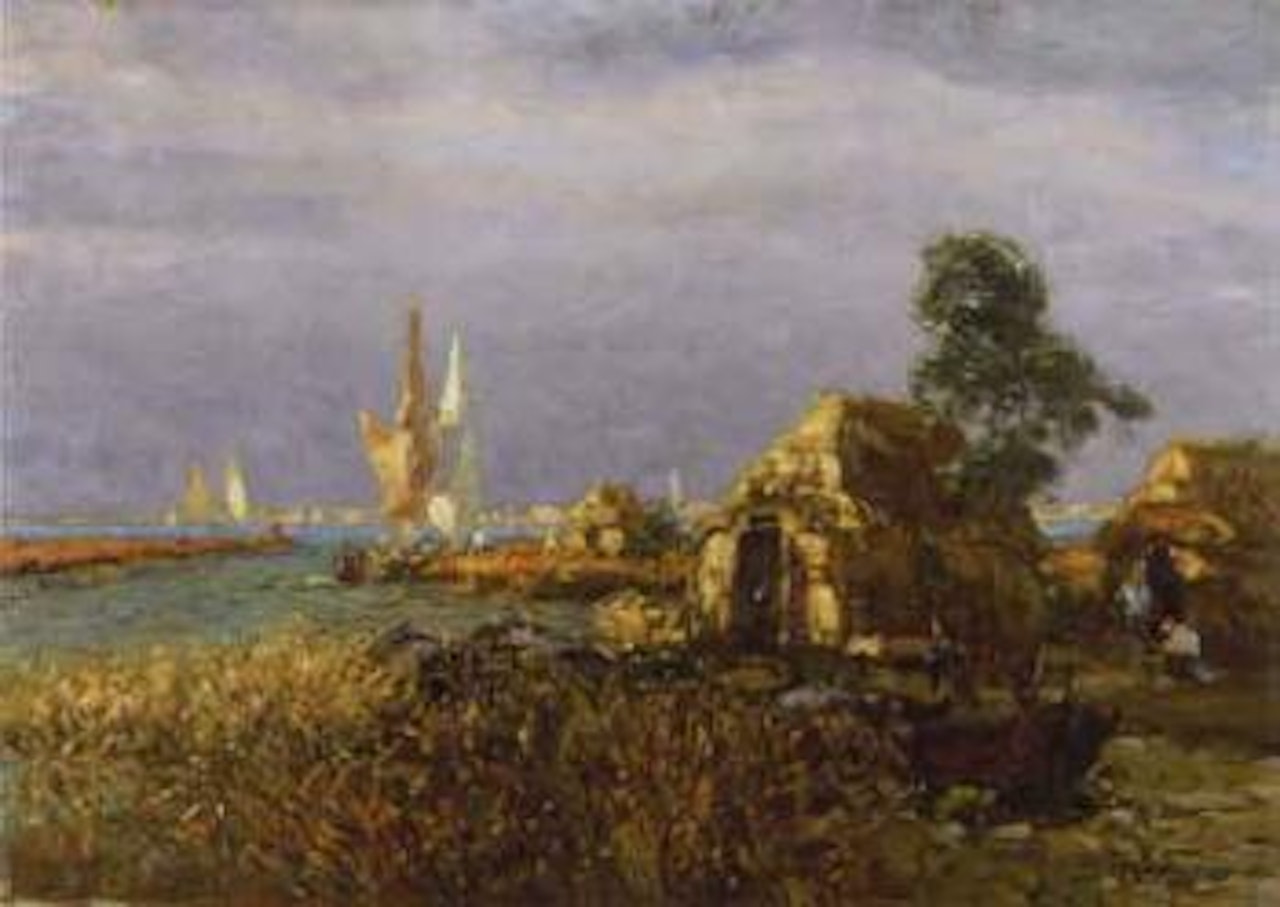 Seascape in Grado by Ugo Flumiani