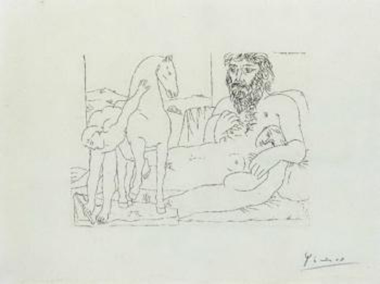 Repos du sculpteur by Pablo Picasso