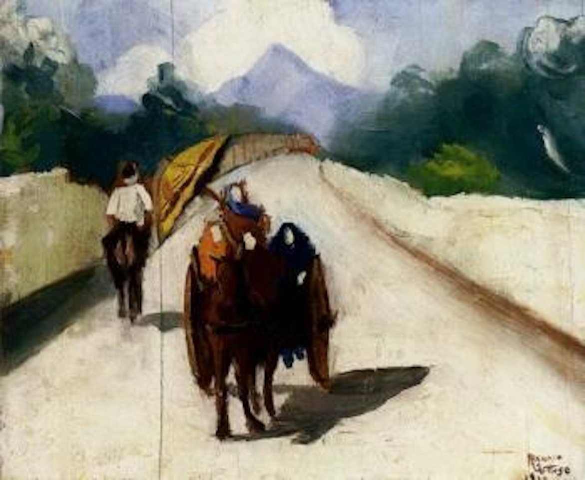 Cart on Milicia road by Renato Guttuso