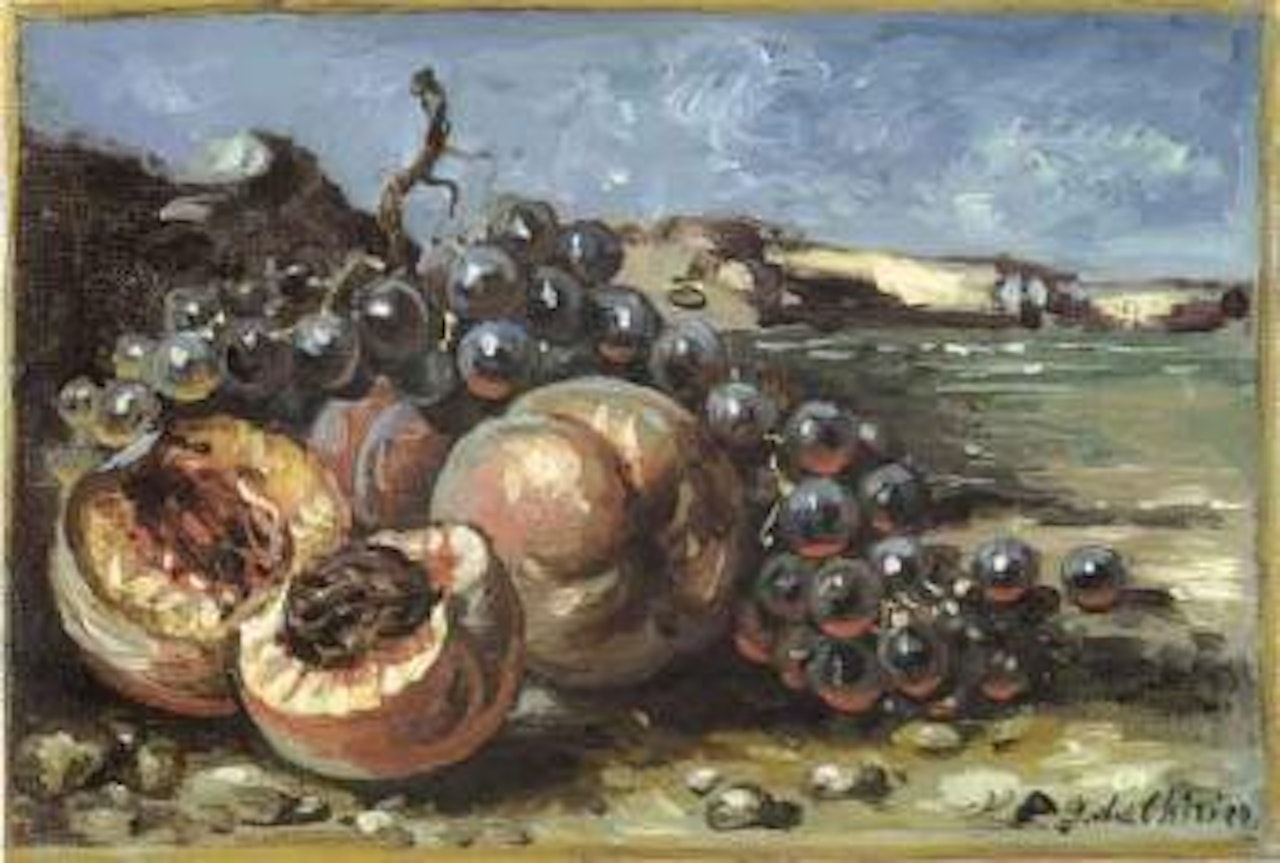 Still life with fruit by Giorgio de Chirico