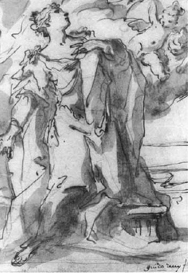 Une Reine en priere by Gaspare Diziani