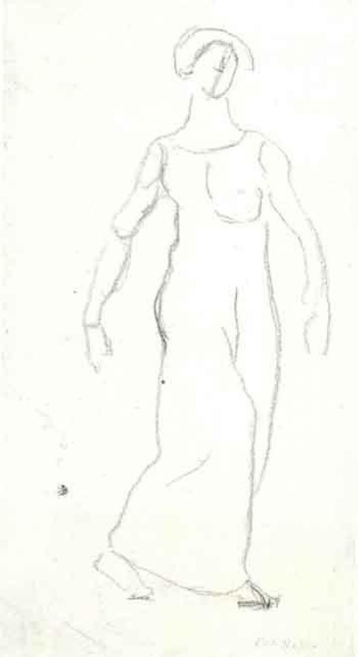 Study of a figure view of infinity by Ferdinand Hodler