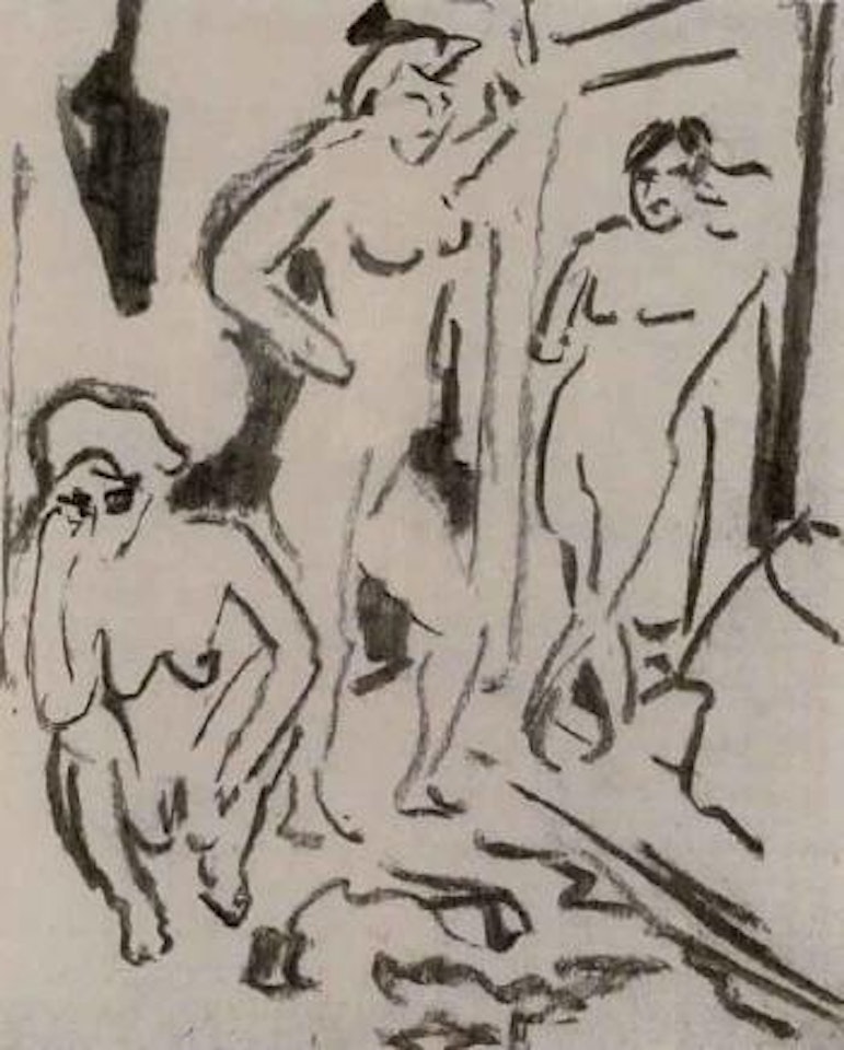 Three female nudes by Ernst Ludwig Kirchner