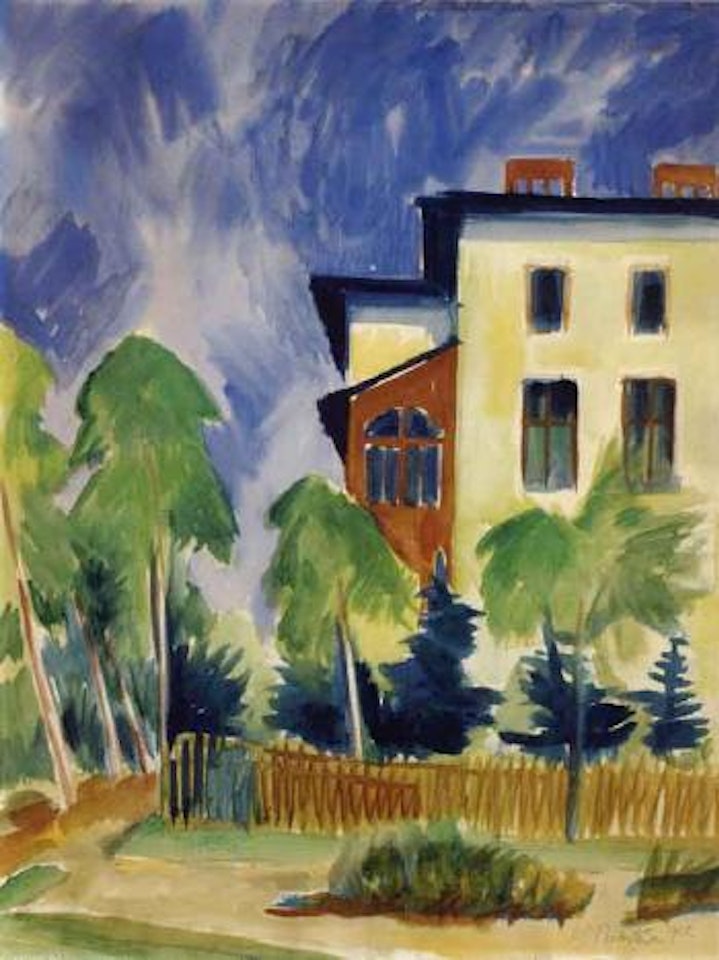 House with garden by Max Pechstein