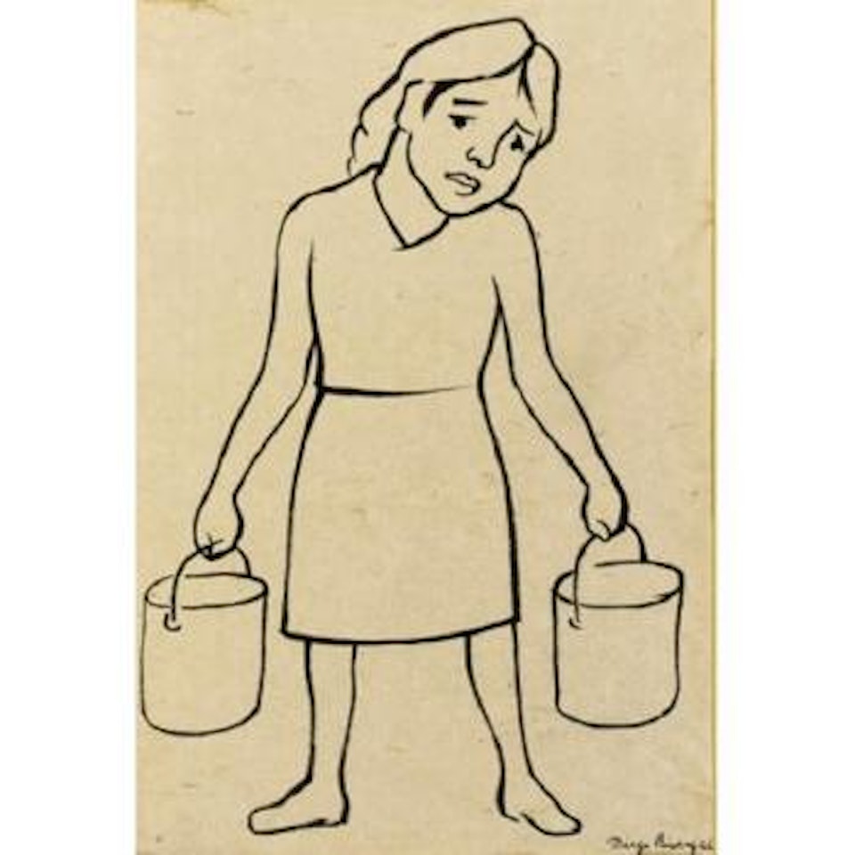 Nina cargando cubetas by Diego Rivera