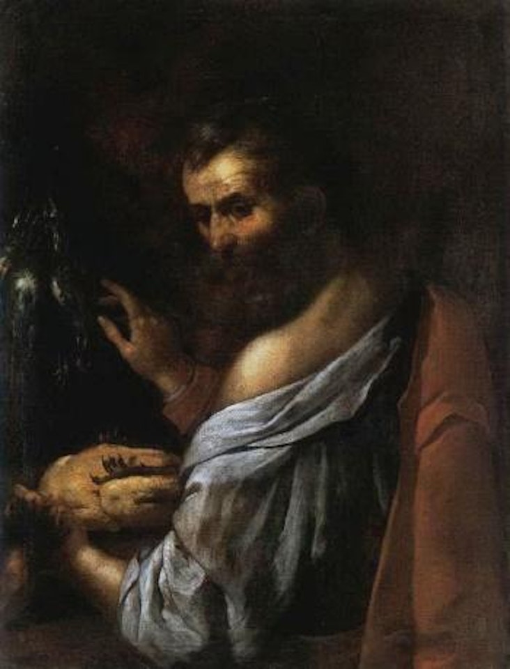 Man with dead game by Roman School