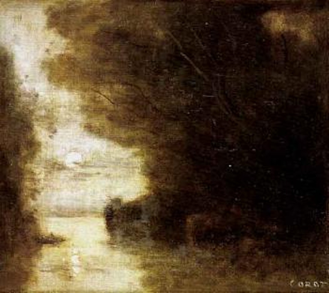 Effet de lune by Jean Baptiste Camille Corot