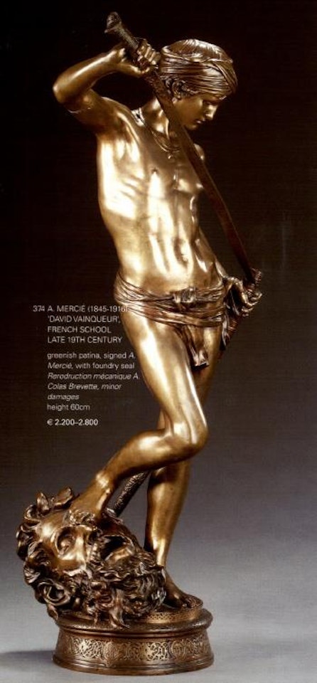 David Vainqueur by Marius Jean Antonin Mercie