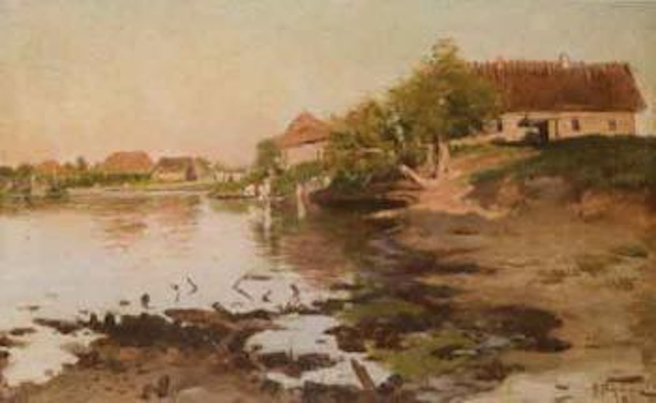 Village pond by Alexander W. Makowski