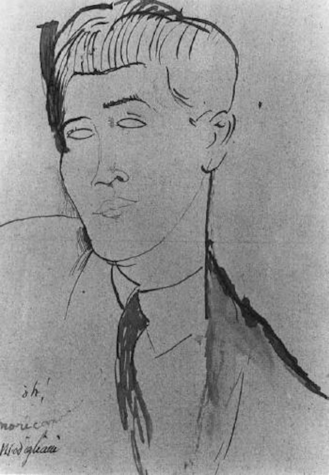 Portrait de Conrad Moricand by Amedeo Modigliani