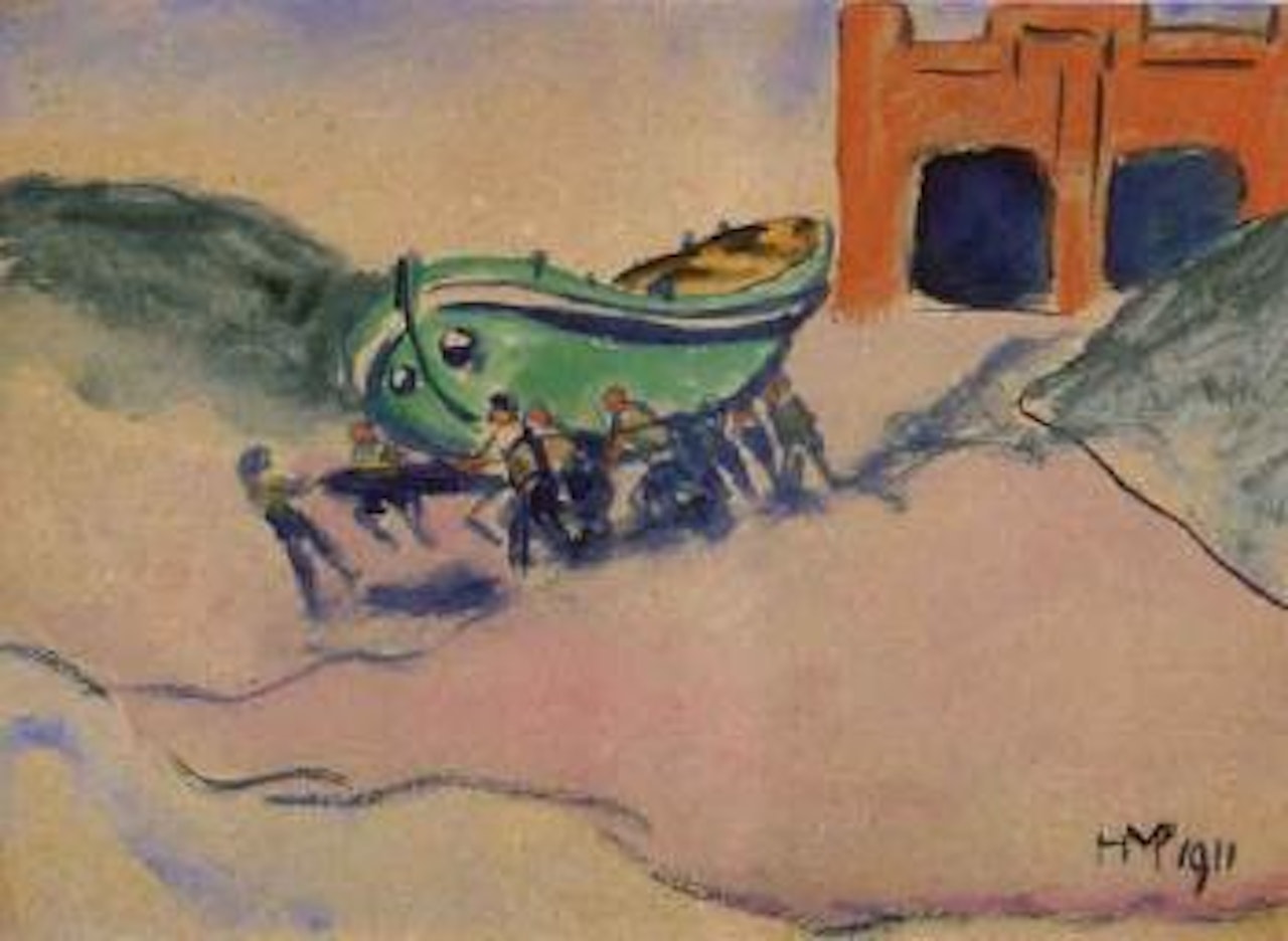 Rescue-boat by Max Pechstein