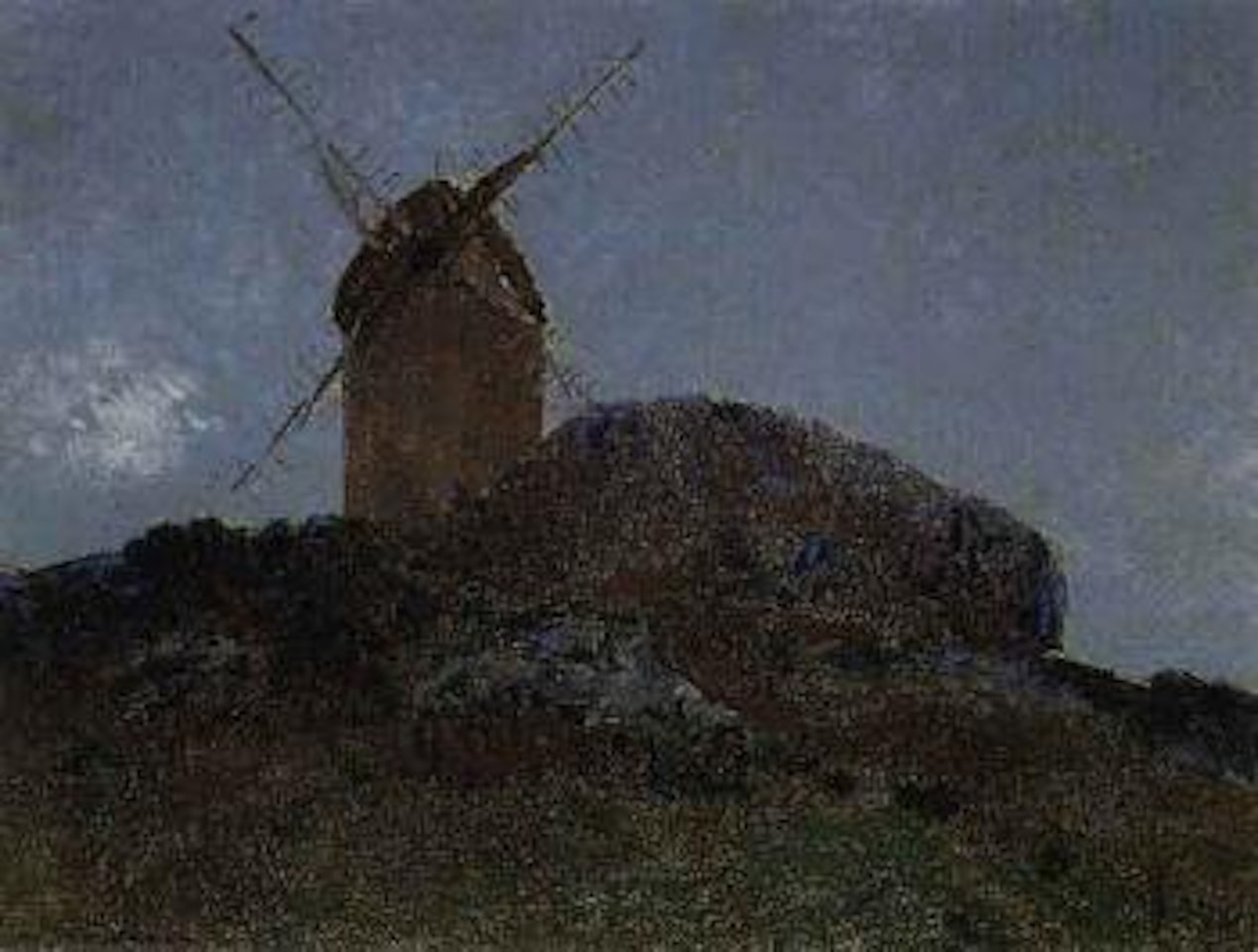 Le moulin a vente by Odilon Redon