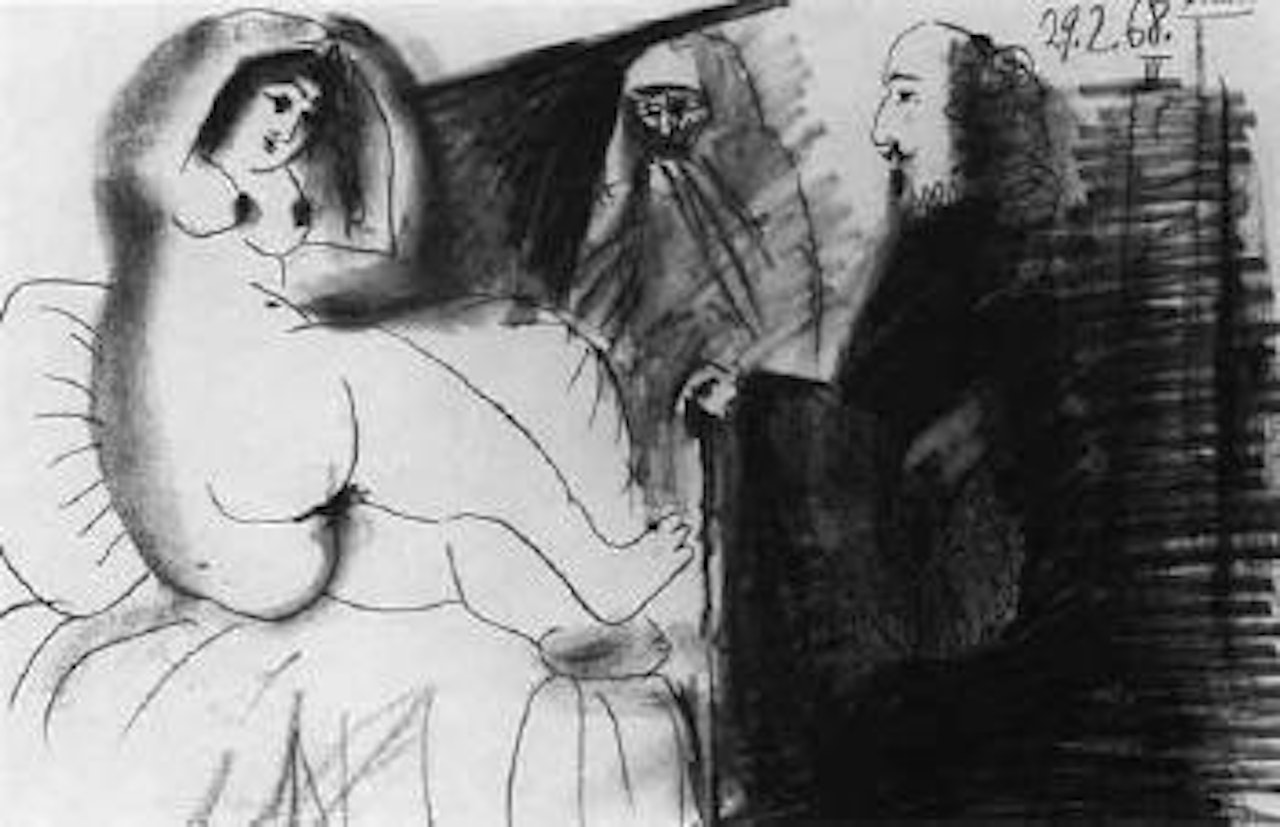 Mousquetaire et courtisane by Pablo Picasso