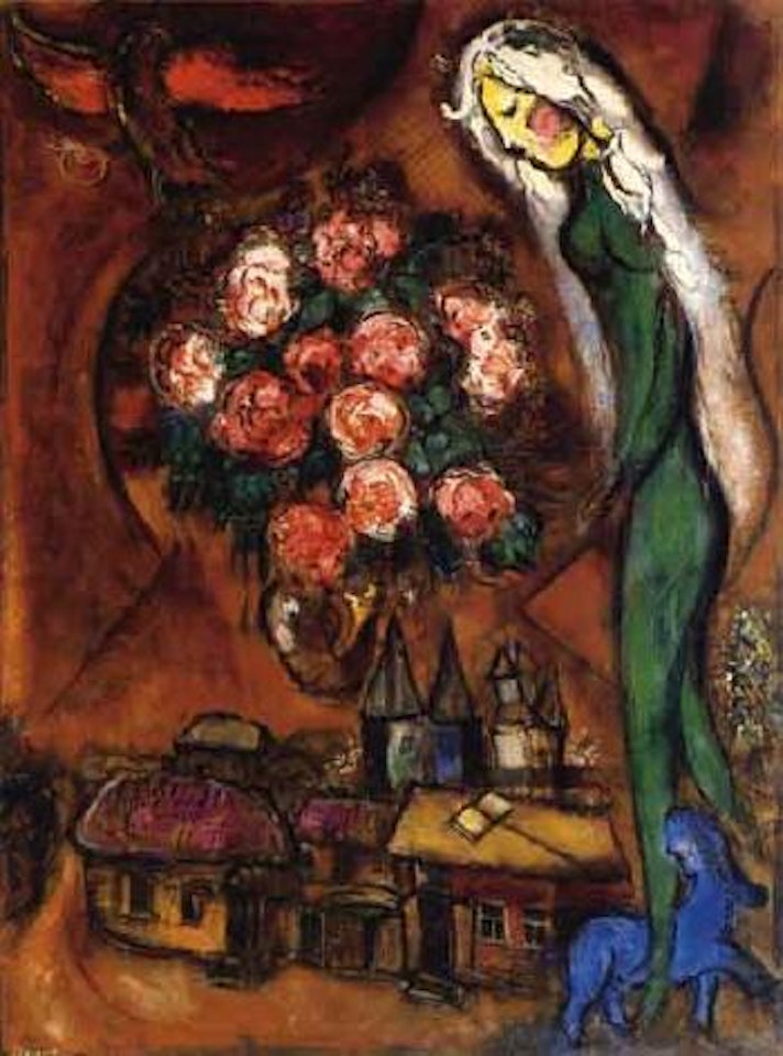 Femme au-Dessus de la Ville by Marc Chagall