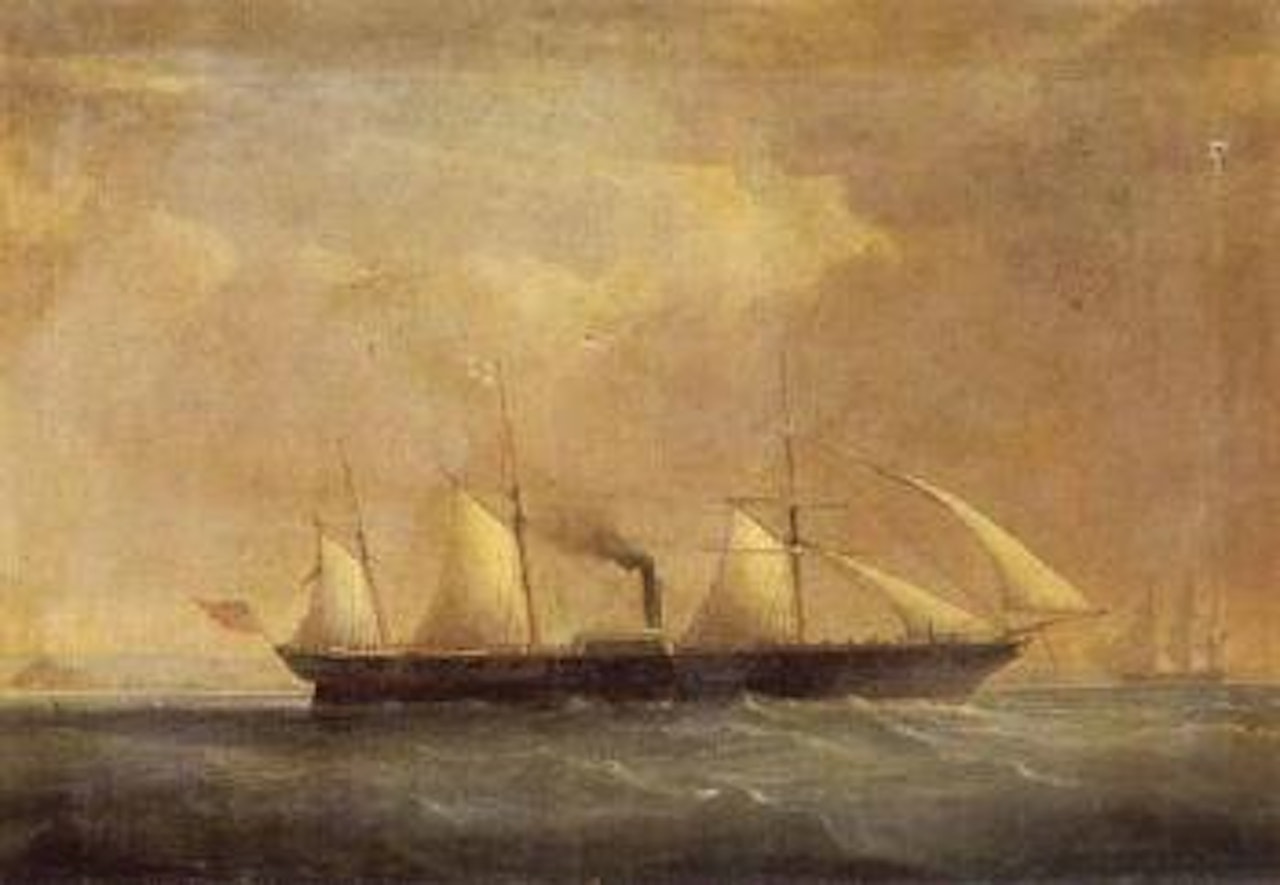 Study of RMS 'Severn' in Bristol channel by Joseph Walter Of Bristol