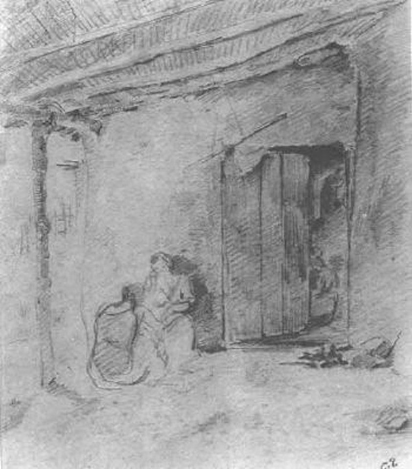 Femmes dans un interieur by Camille Pissarro