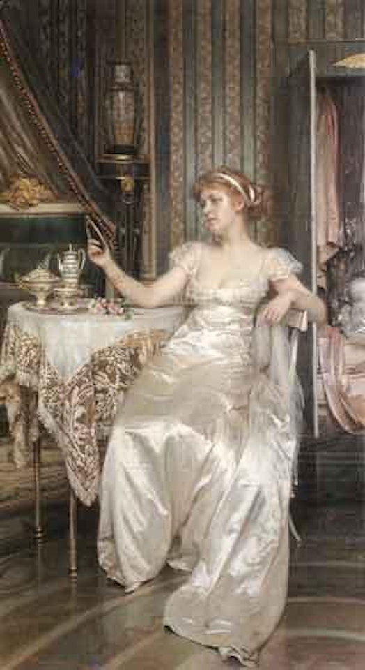 Coquette in her boudoir by Frédéric Soulacroix
