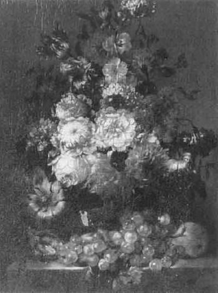 Still life of assorted flowers in vase by Italian School