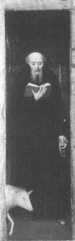 St.Elizabeth. Virgin Mary. St.Anthony Abbot. The Angel Annunciate by Hans Memling