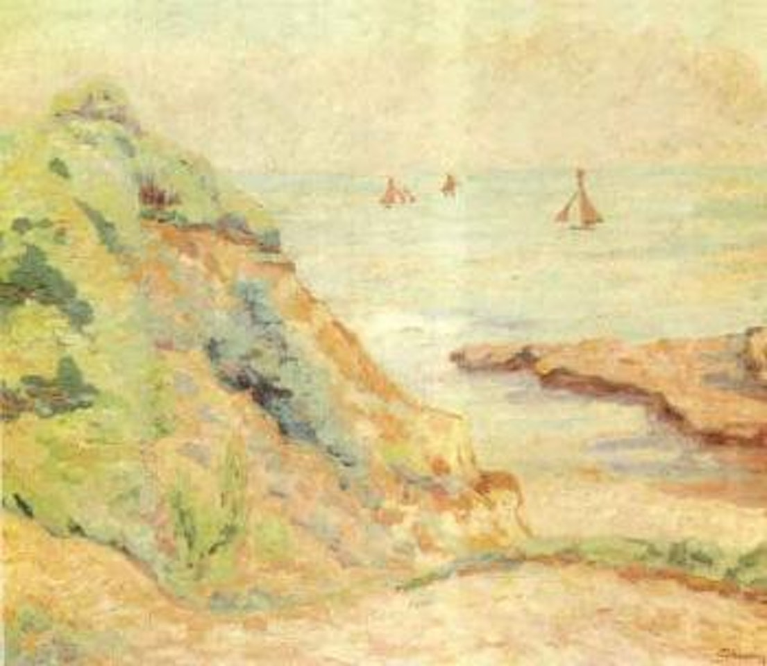 Barques de peche a Saint-Palais by Armand Guillaumin