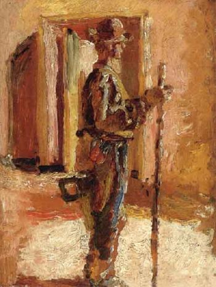 Man in doorway by Adolphe Monticelli