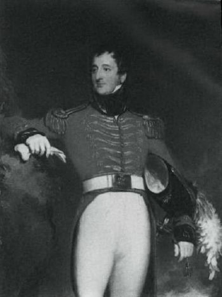 Portrait of William, 1st Earl of Craven, wearing uniform in a landscape by Sir Thomas Lawrence