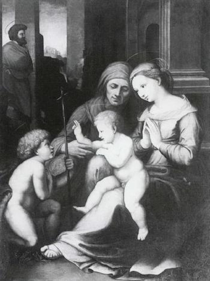 Holy Family with St Elizabeth and Infant St John the Baptist by Italian School