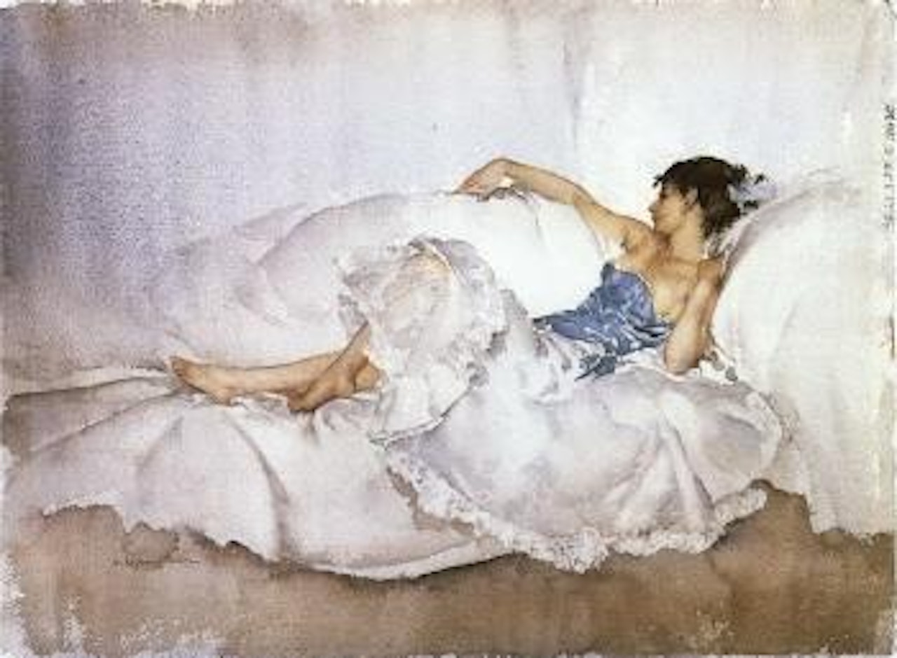 Vignette in silver and blue by William Russell Flint