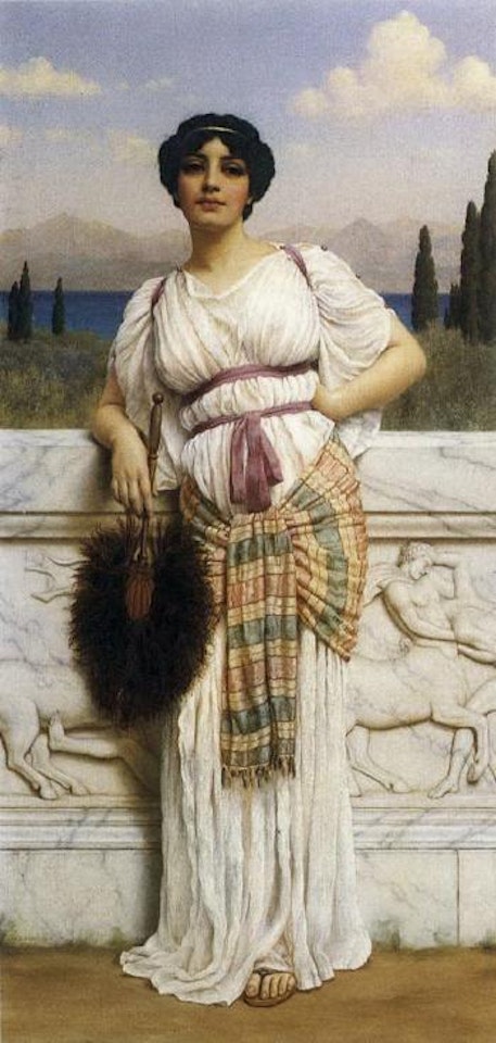Pompeian lady by JOHN WILLIAM GODWARD, R.B.A.