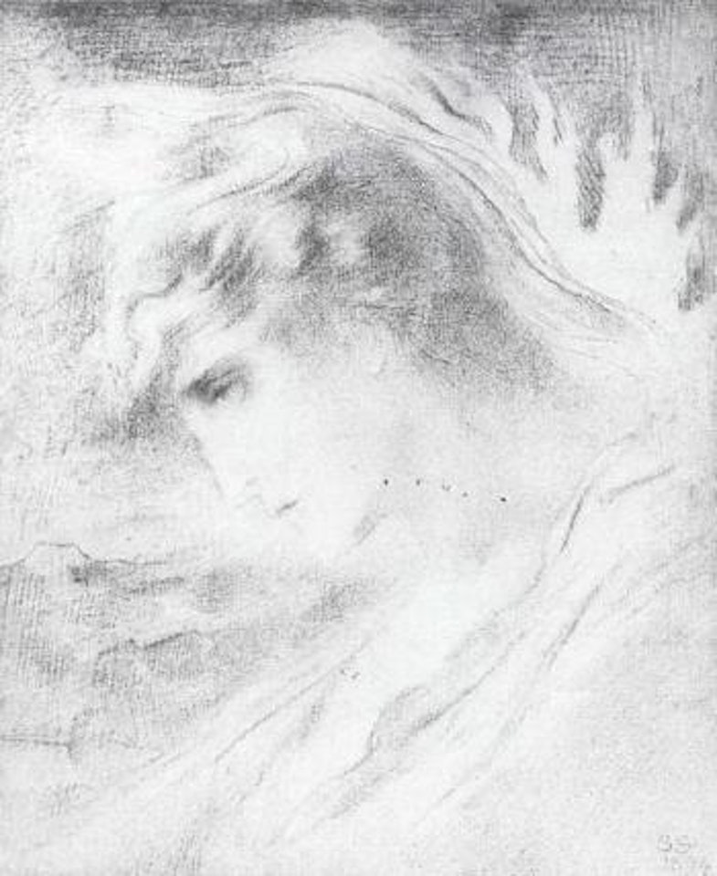 Head of girl by Simeon Solomon