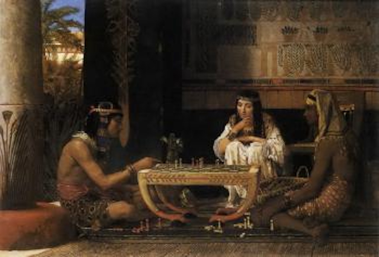 Egyptian chess players by Lawrence Alma-Tadema