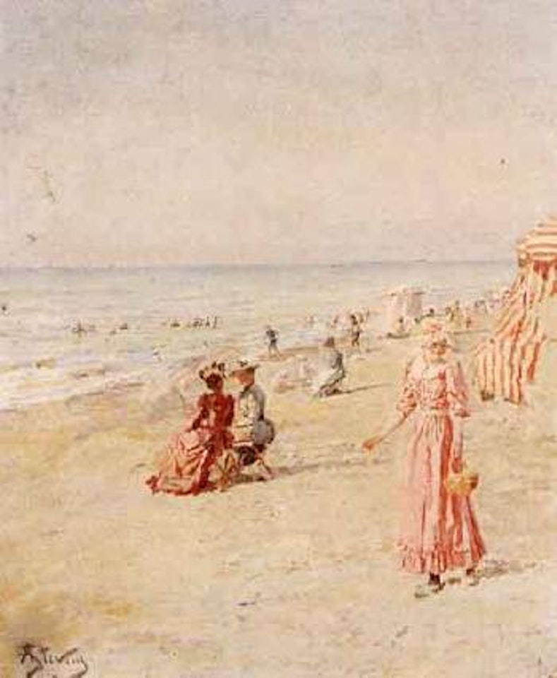 La Plage, Ostende by Alfred Stevens