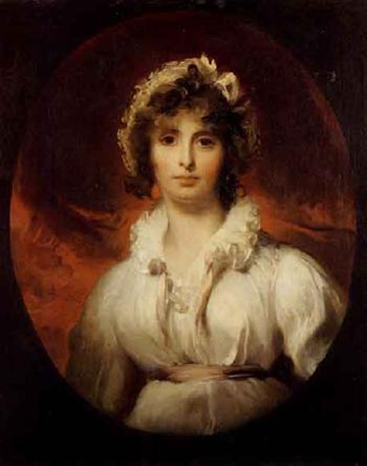 Portrait of Mrs Robert Burnett-Jones, in white dress and cap by Sir Thomas Lawrence