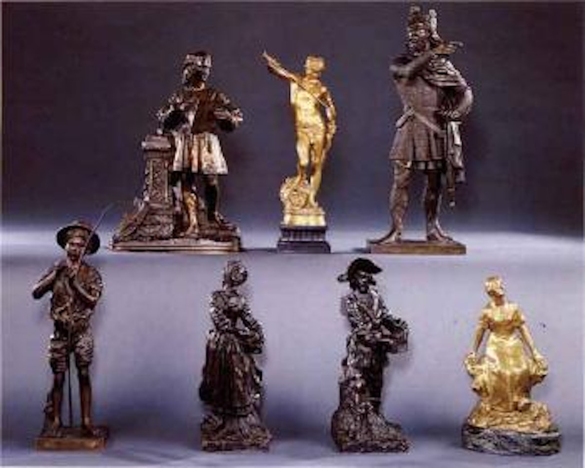 Figure of a Renaissance man, standing, wearing 16th Century costume by Albert-Ernest Carrier-Belleuse