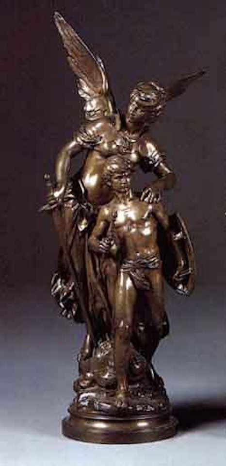 Group of the Winged Victory - standing above the warrior by Mathurin Moreau