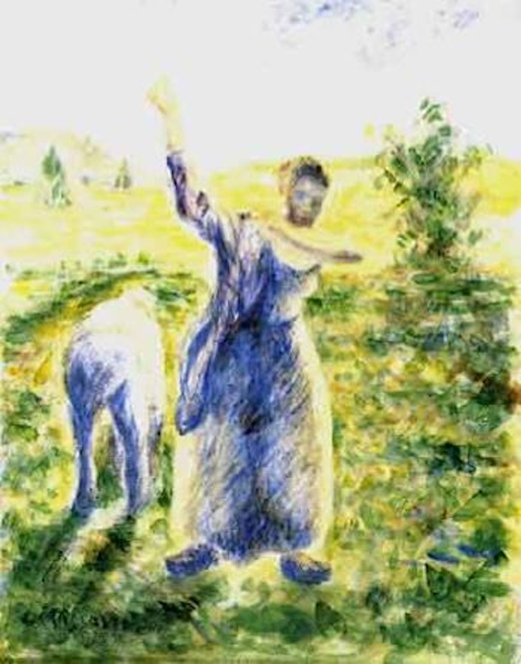 Les travailleurs aux champs by Camille Pissarro