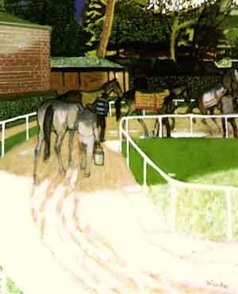 Le paddock by Maurice Brianchon