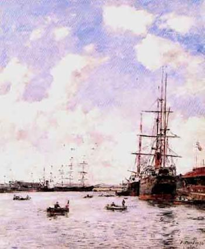 Le Havre, le bassin de l'Eure by Eugène Boudin