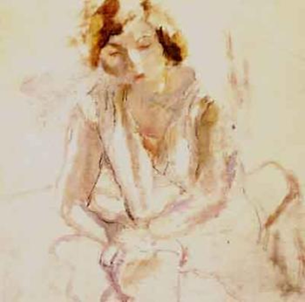 Jeune femme assise by Jules Pascin