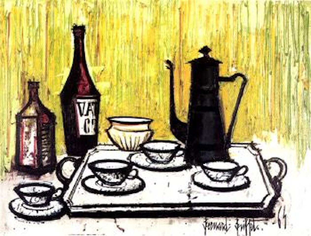 Nature morte au fond vert by Bernard Buffet