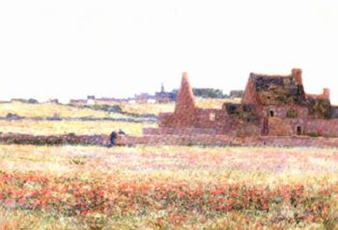 Le champs de coquelicots en Bretagne by Ferdinand du Puigaudeau