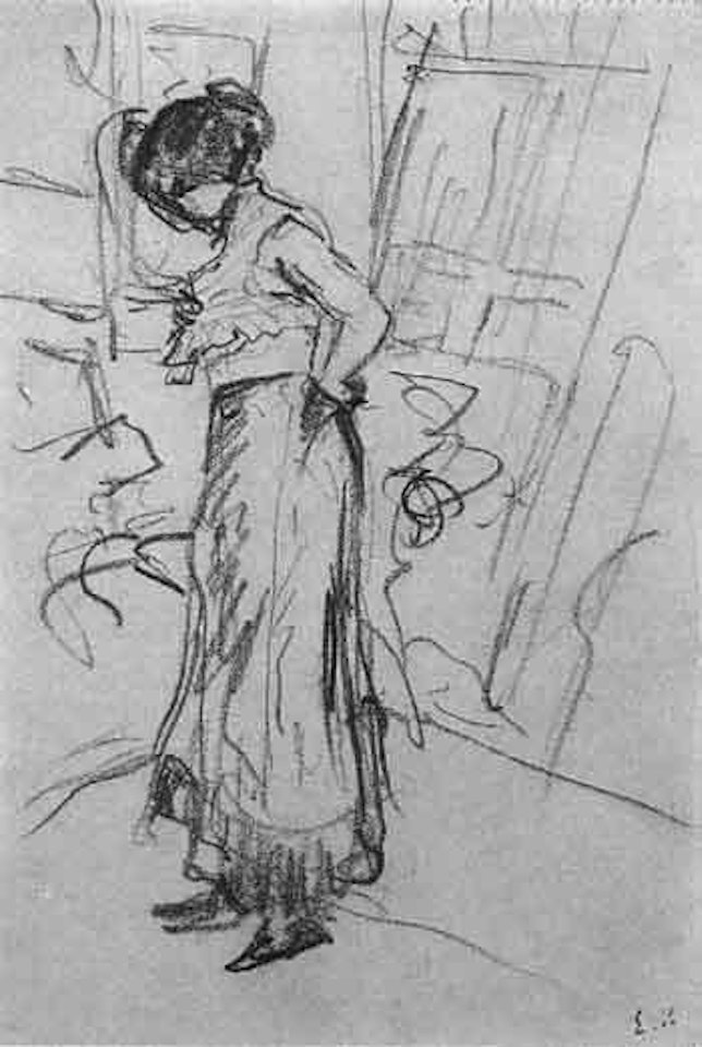 Modele dans l'atelier by Édouard Vuillard